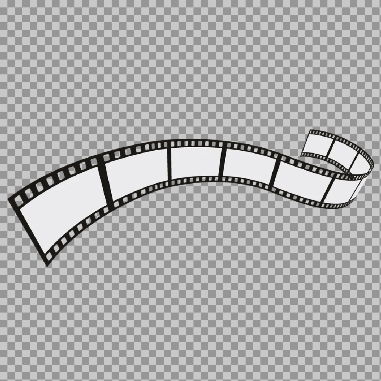 Wavy Film Strip PNG | Curved Movie Film Graphic...