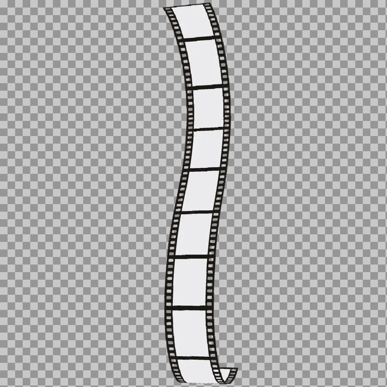 Vertical Film Strip PNG | Wavy Hand-Drawn Cinema Border...