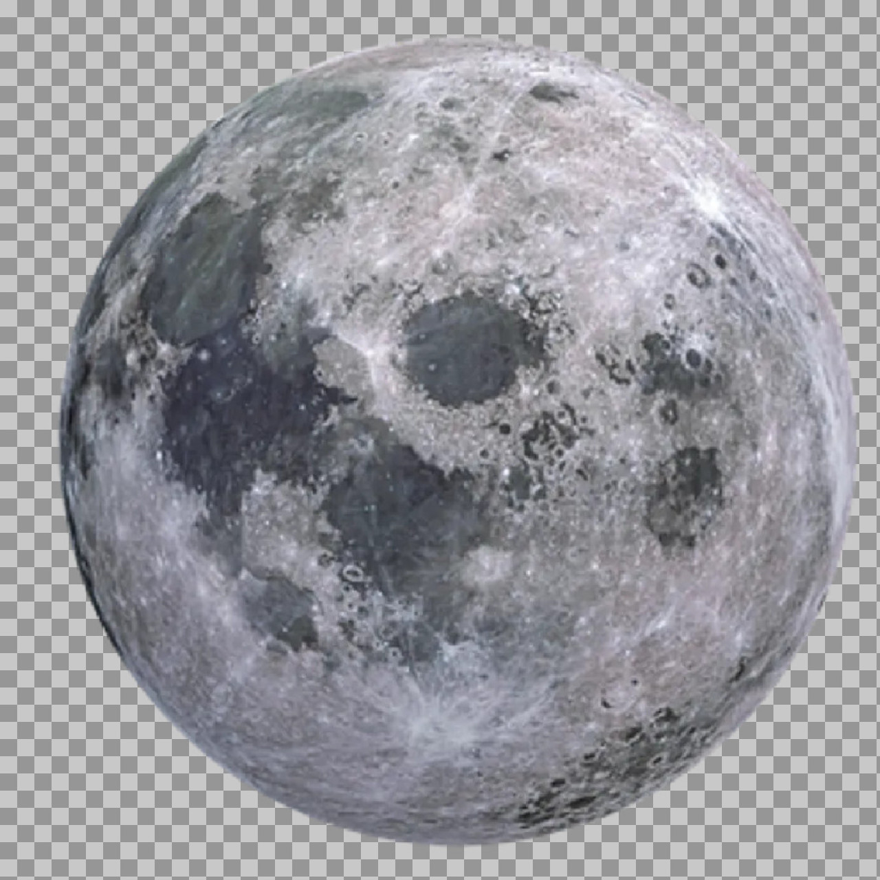 Realistic Full Moon PNG | High-Resolution Transparent Space Clipart