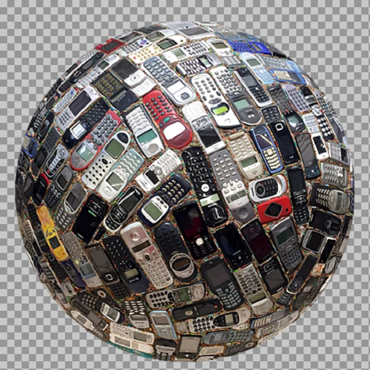 Old Mobile Phone Globe PNG | E-Waste & Technology Concept...