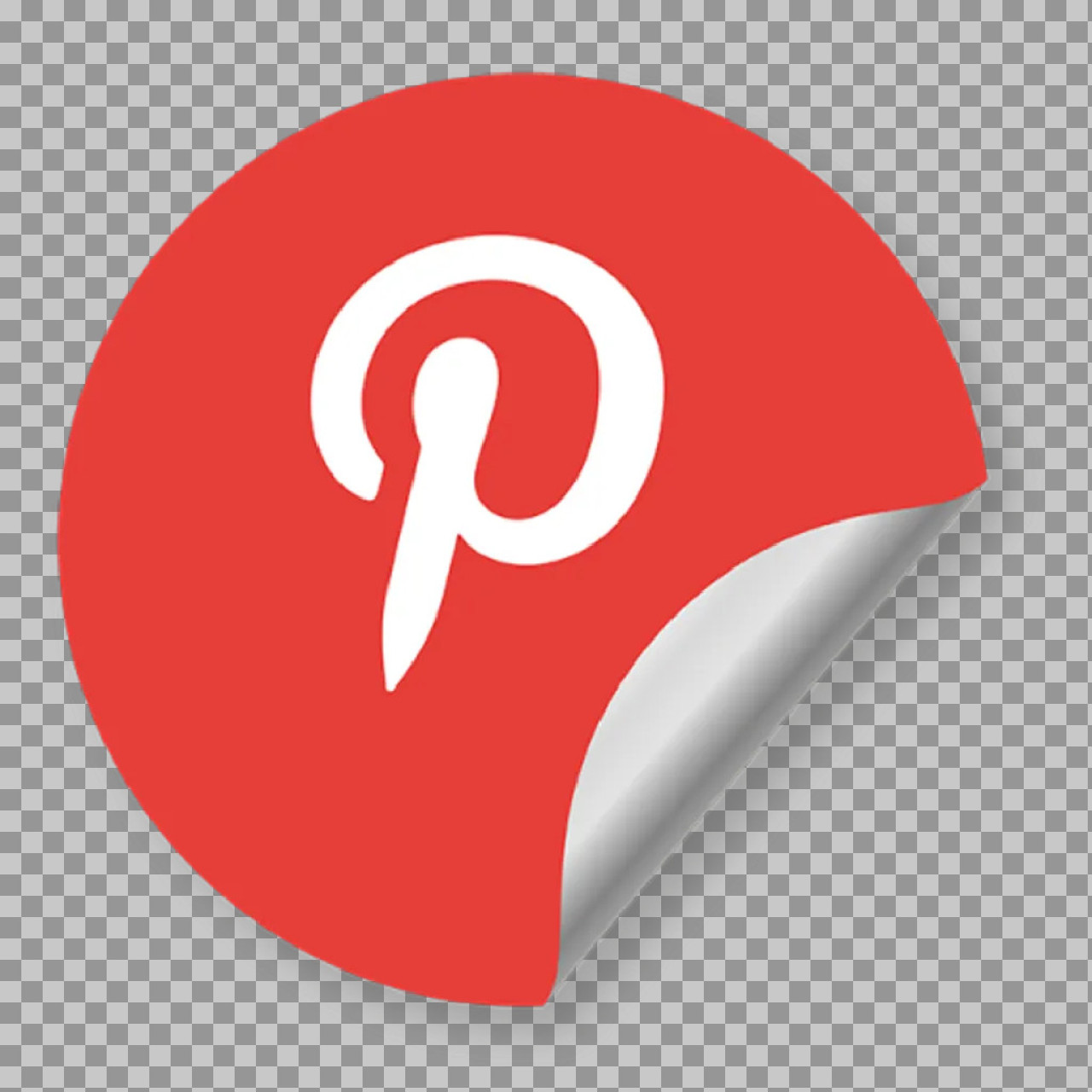 Pinterest Sticker Logo PNG Transparent Download