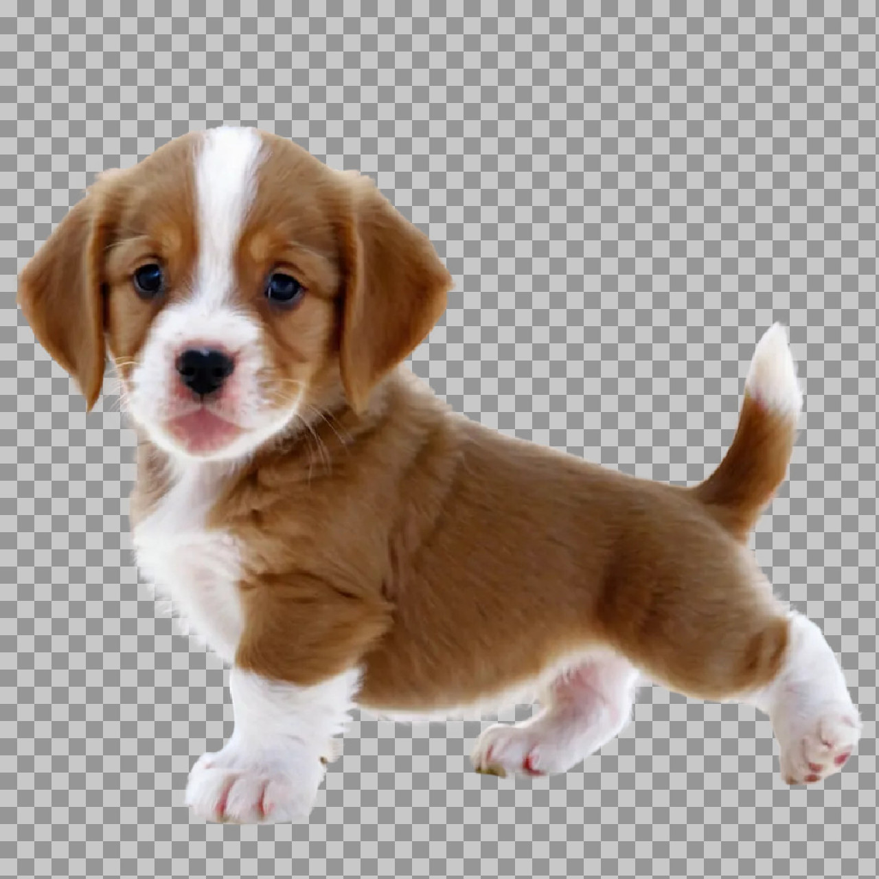 Adorable Brown & White Puppy PNG | Cute Dog with Transparent Background...
