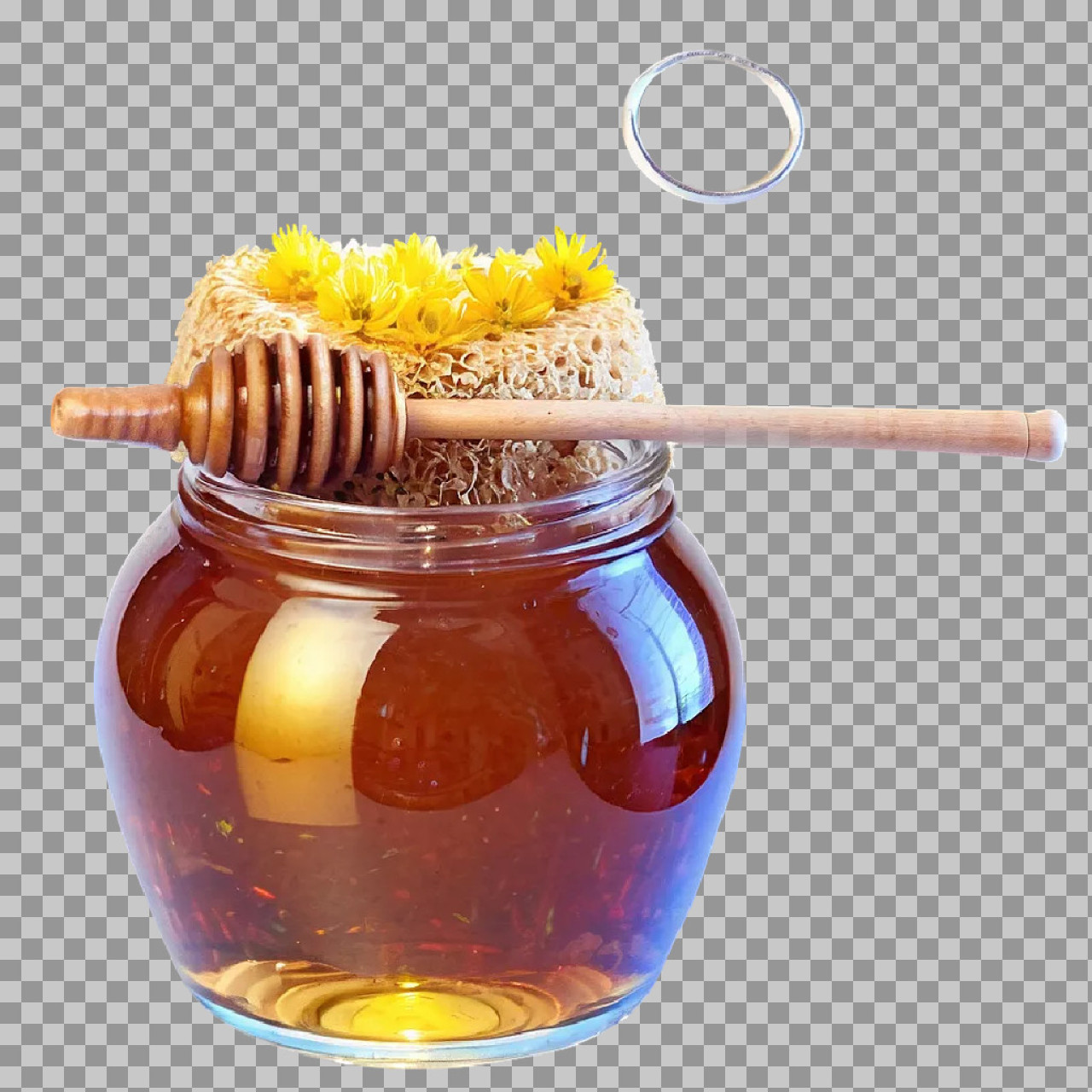 Honey Jar with Honeycomb PNG | Natural Sweet Food Image...