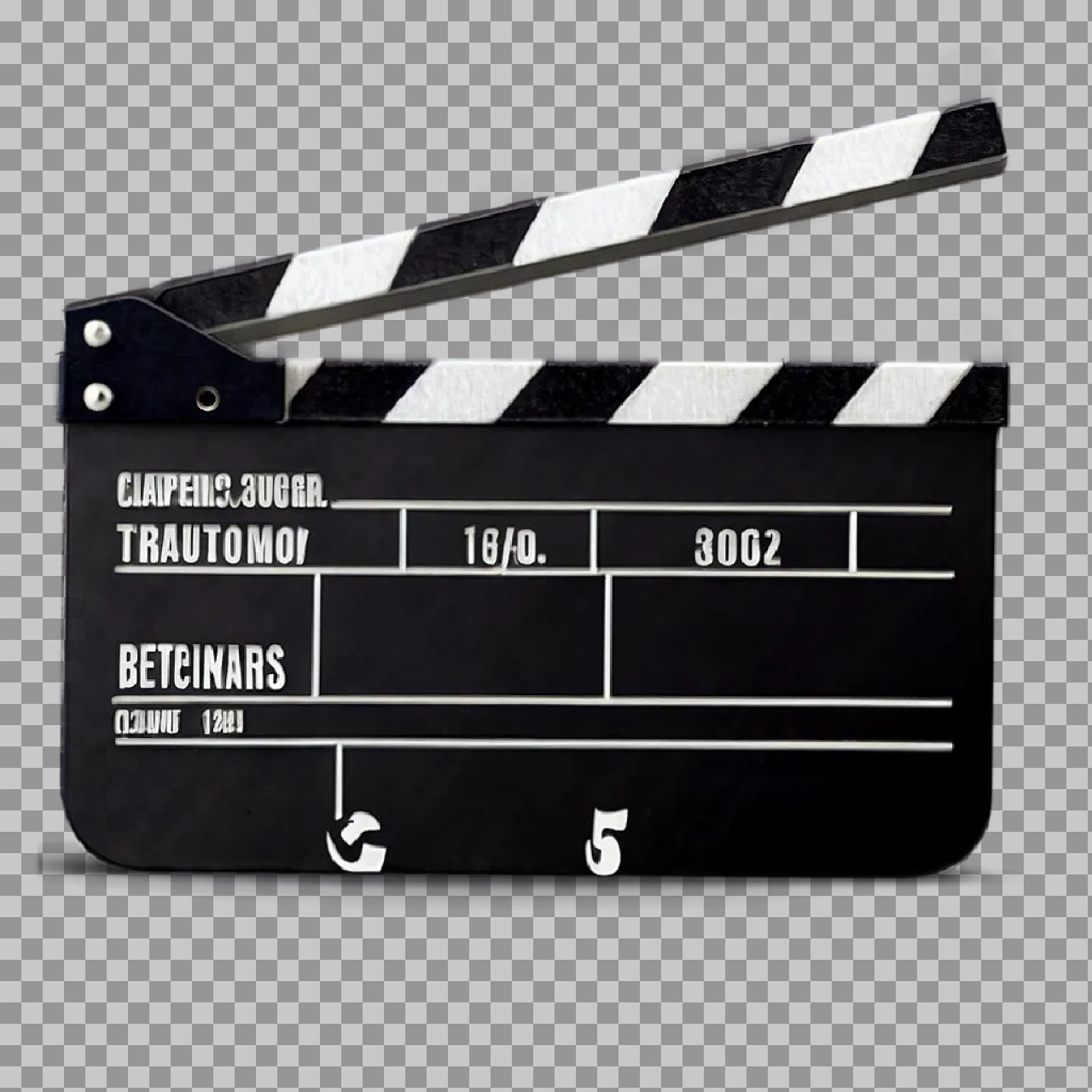 Movie Clapperboard PNG | Film Slate with Transparent Background