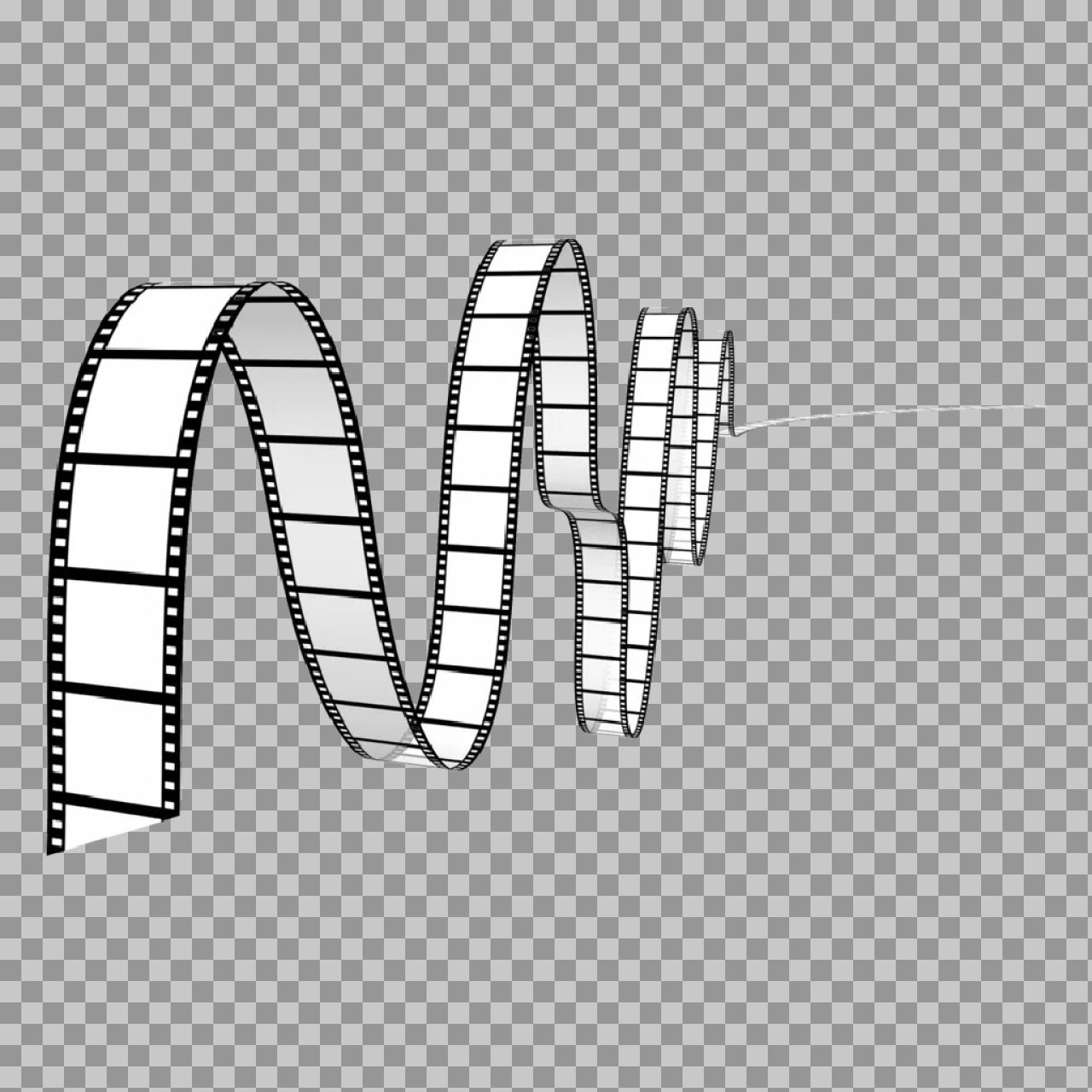 3D Winding Filmstrip PNG | Blank Cinema Ribbon Graphic...