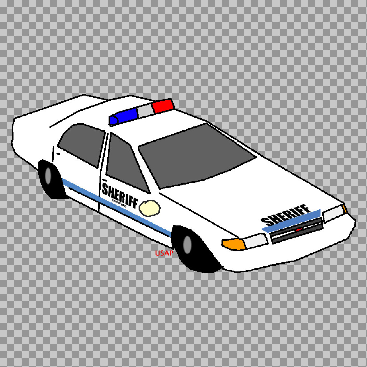 Hand-Drawn Sheriff Car PNG Clipart