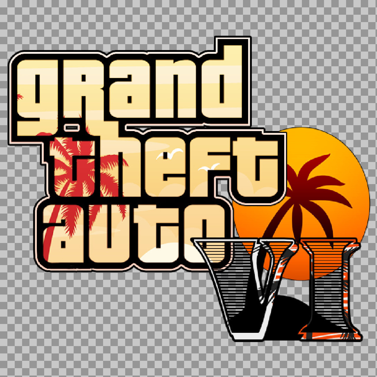 GTA 6 Logo PNG | Vice City Themed Fan Concept Art...
