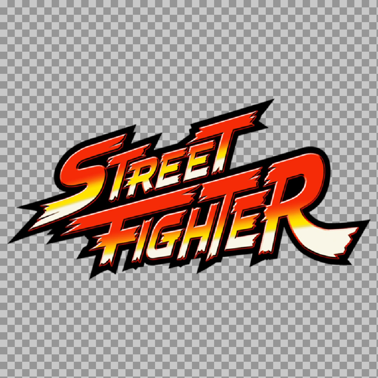 Classic Street Fighter Logo PNG | Retro 90s Gaming Emblem