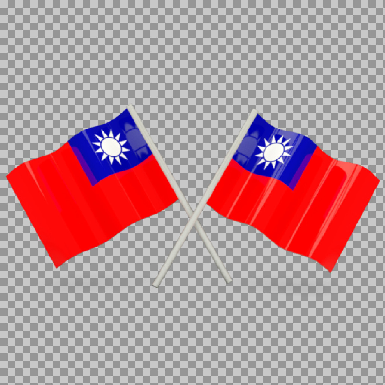 Crossed Taiwan Flags PNG Transparent | Republic of China Flag Graphic...