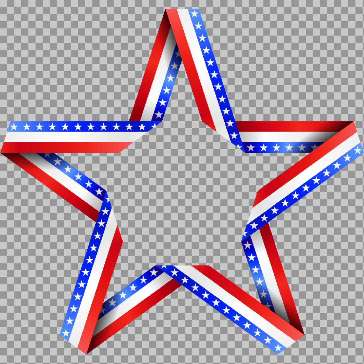 Patriotic American Star Frame PNG Transparent | USA Star Outline Graphic...