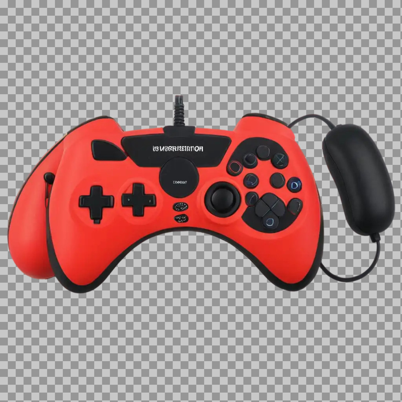 Ergonomic Red Wired Gaming Controller with Joystick Grip | Gaming Accessories