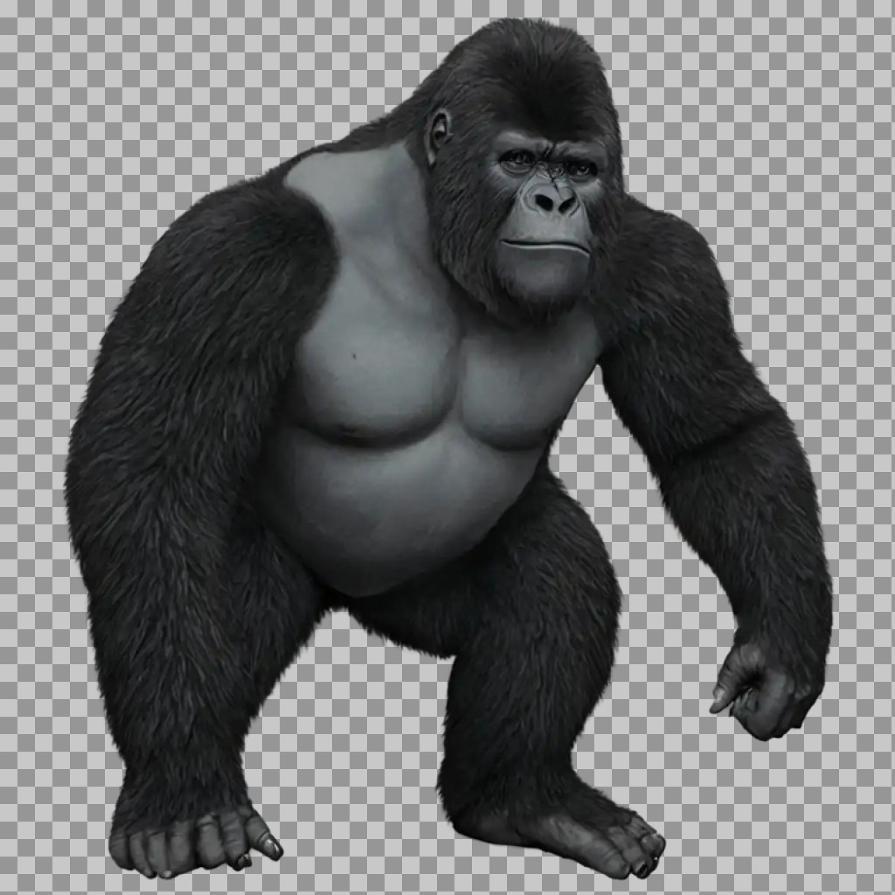 Realistic Gorilla PNG | Free Transparent Wildlife Image