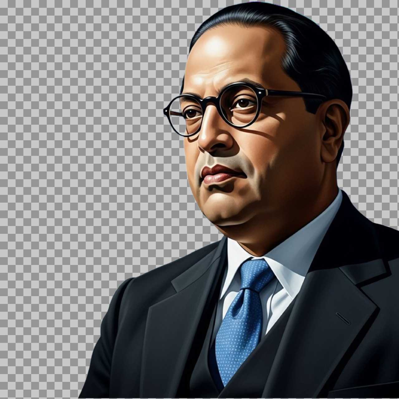 Bhimrao Ambedkar 4K PNG Transparent Portrait Download