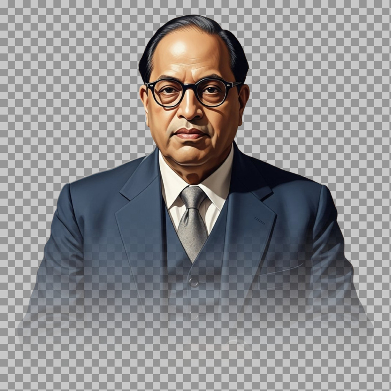 Dr. Ambedkar HD Portrait PNG (Seated) | Free Download