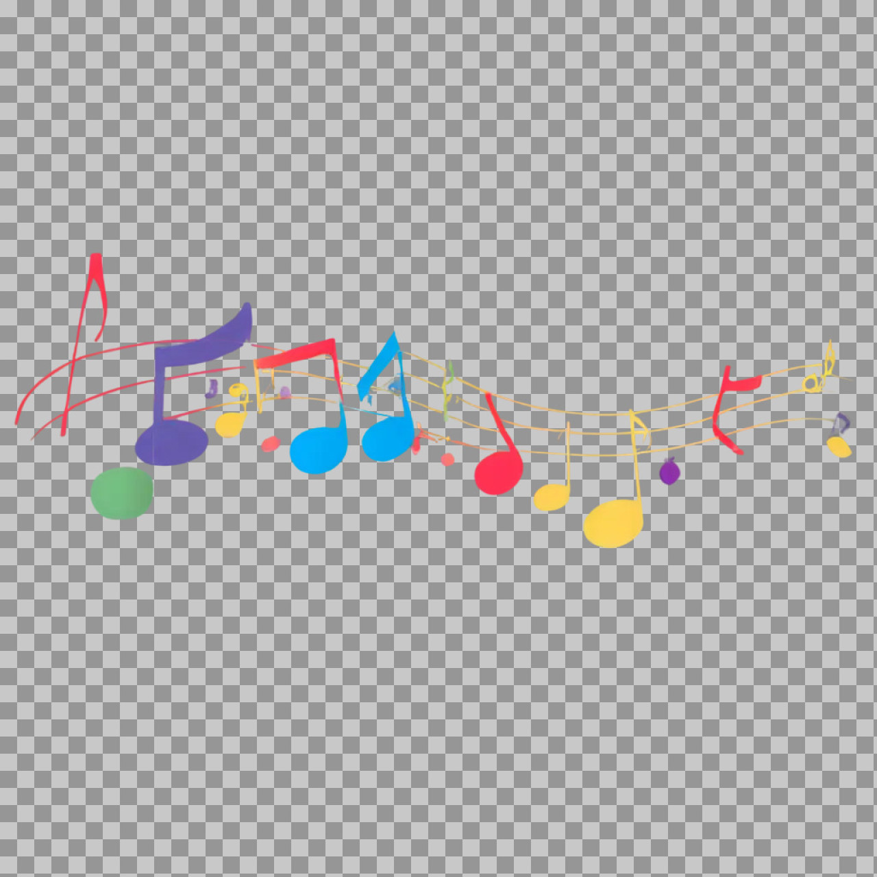 Colorful Musical Notes PNG | Free Music Illustration Clipart