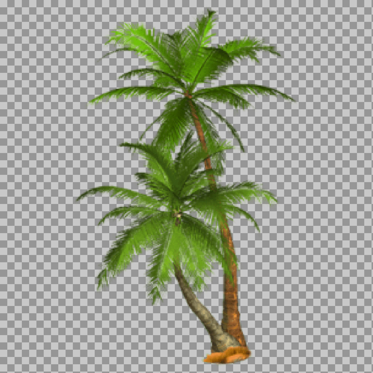 Palm Tree Pixel Art PNG | Retro Tropical Sprite...