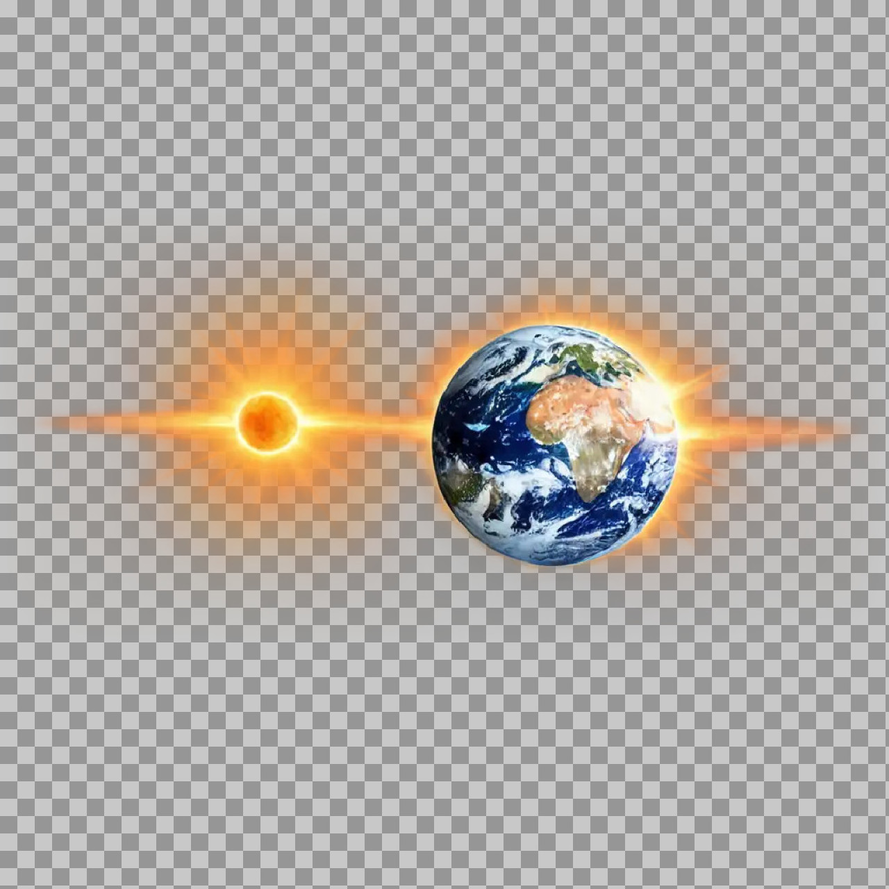 Planet Earth and Sun PNG | Space & Science Illustration...