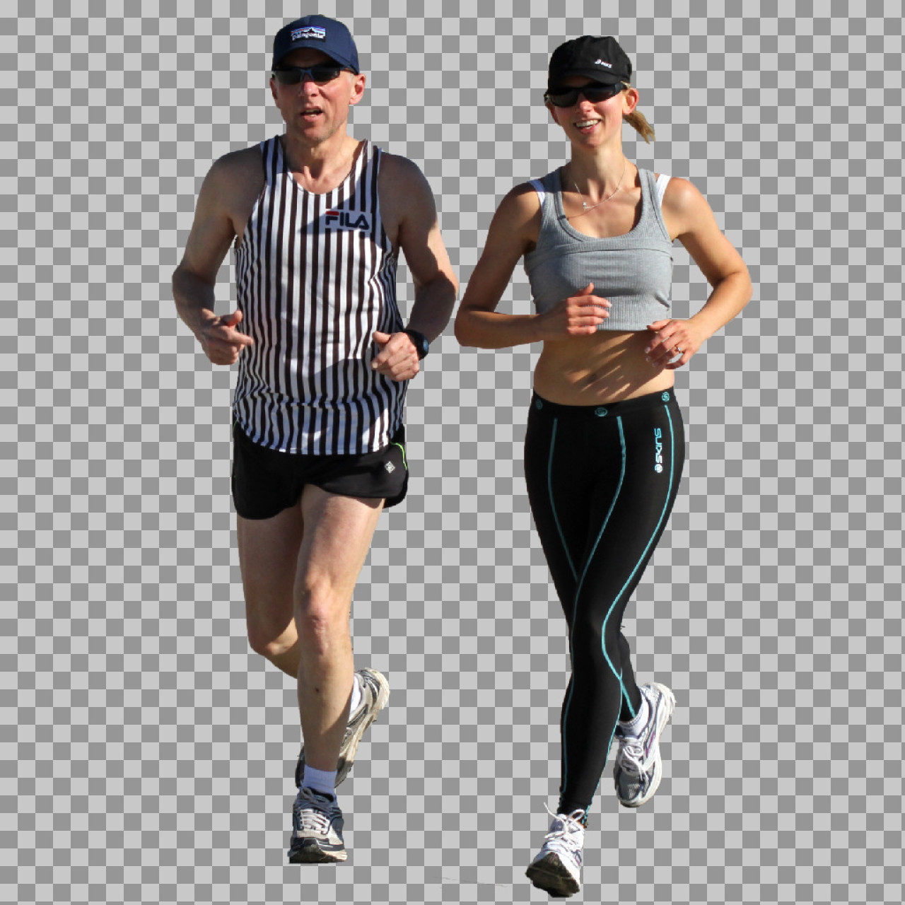 Running Couple PNG | Fitness & Exercise Cutout Image...