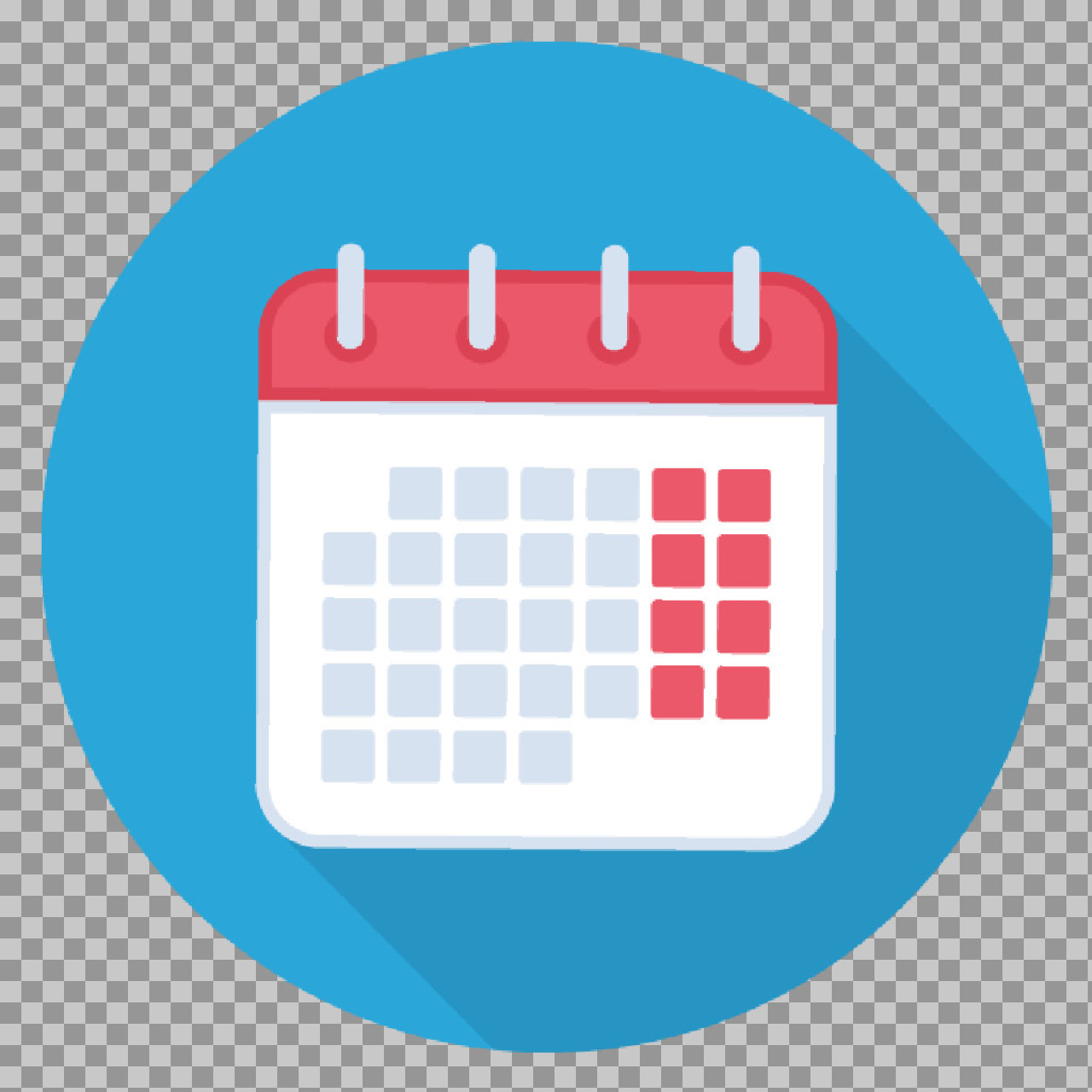 Flat Calendar Icon PNG | Schedule & Date Symbol