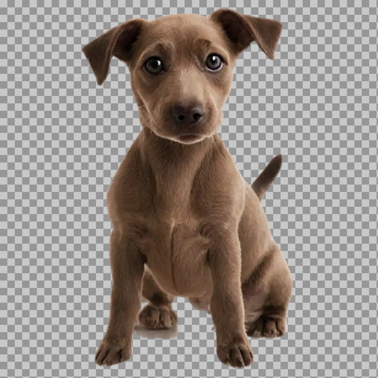 Cute Brown Puppy PNG Transparent Background – High Quality Dog Image