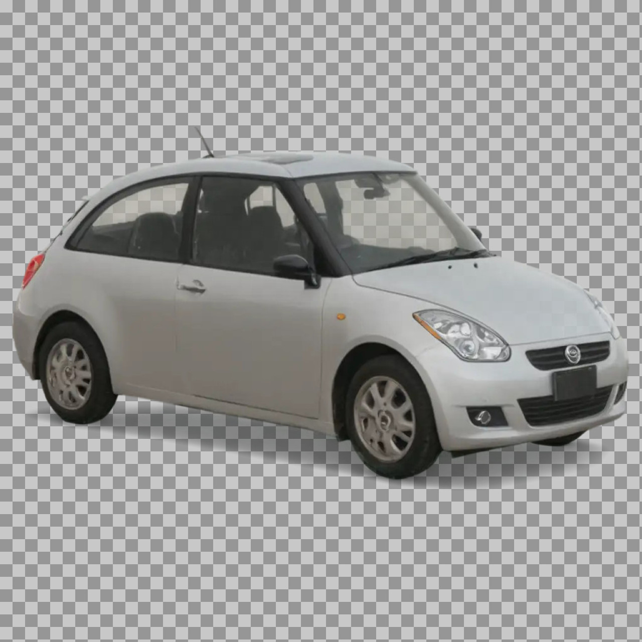 White Hatchback Car PNG – Compact Vehicle Image...
