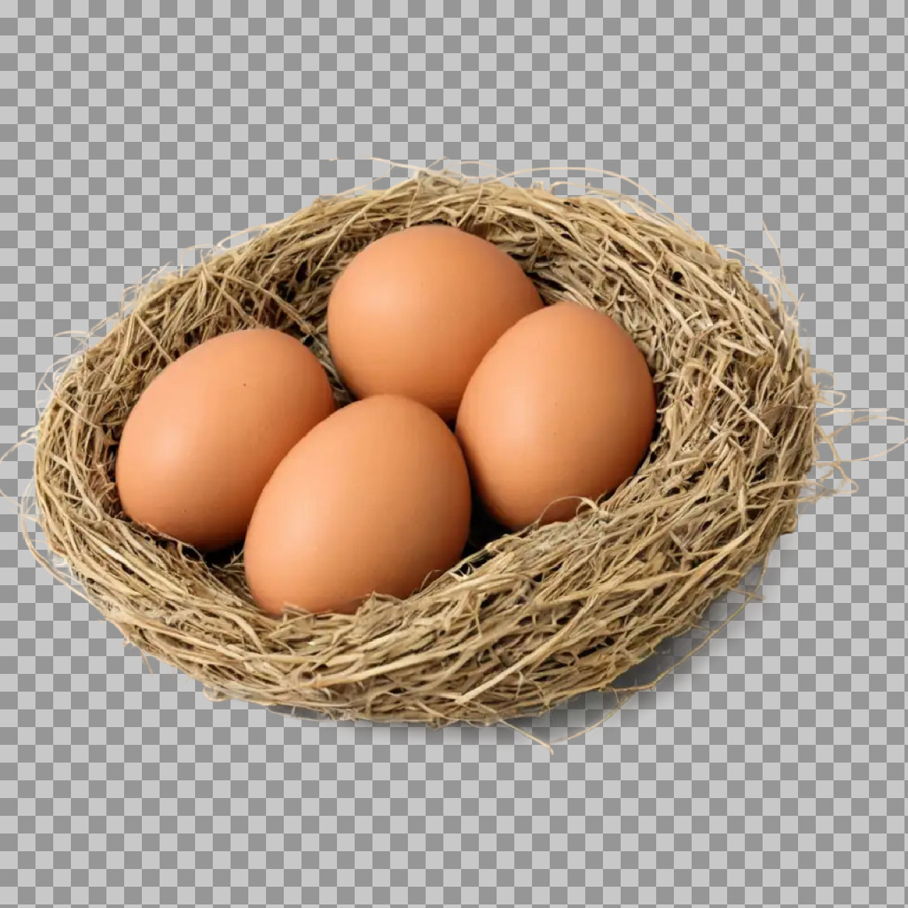Brown Eggs in Nest PNG – Fresh Farm Eggs Image