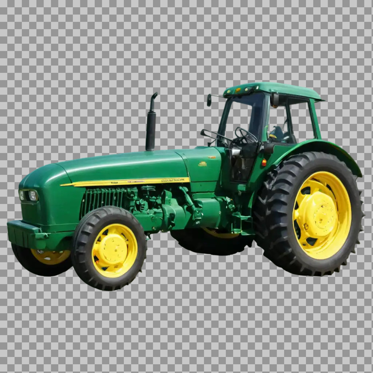 Green Tractor PNG – Agricultural Farm Vehicle Image