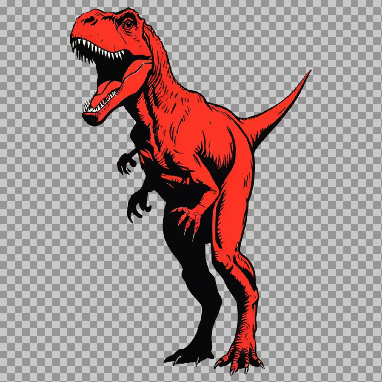 Red T-Rex Dinosaur PNG | Tyrannosaurus Rex Illustration...