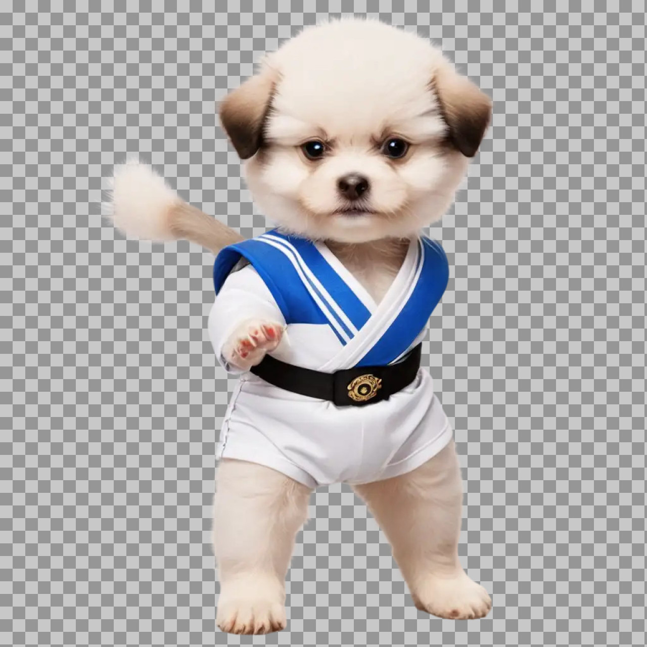 Karate Dog PNG | Cute Puppy in Martial Arts Gi...