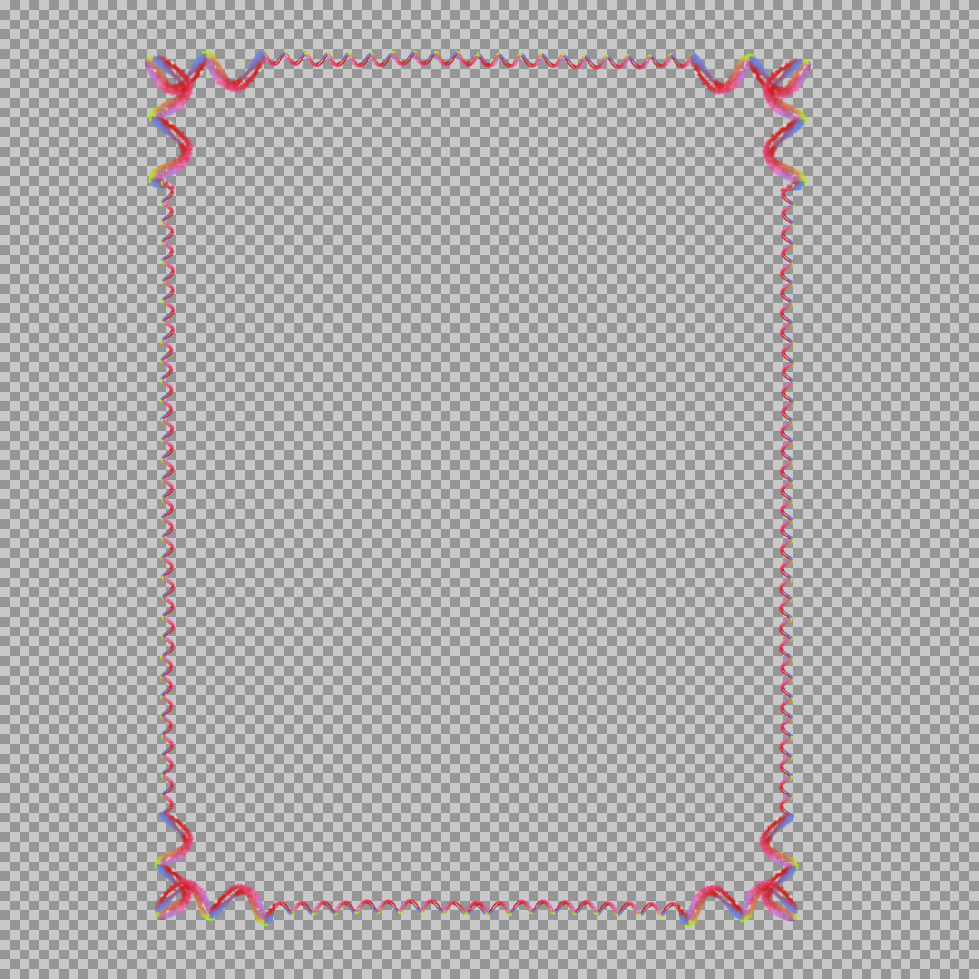 Colorful Party Streamer Frame PNG | Fun Spiral Border...