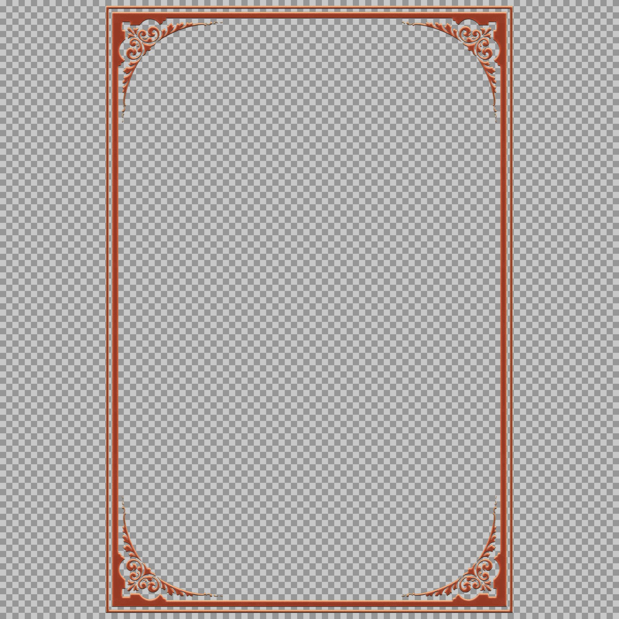 Ornate Wooden Certificate Frame PNG | Classic Decorative Border...