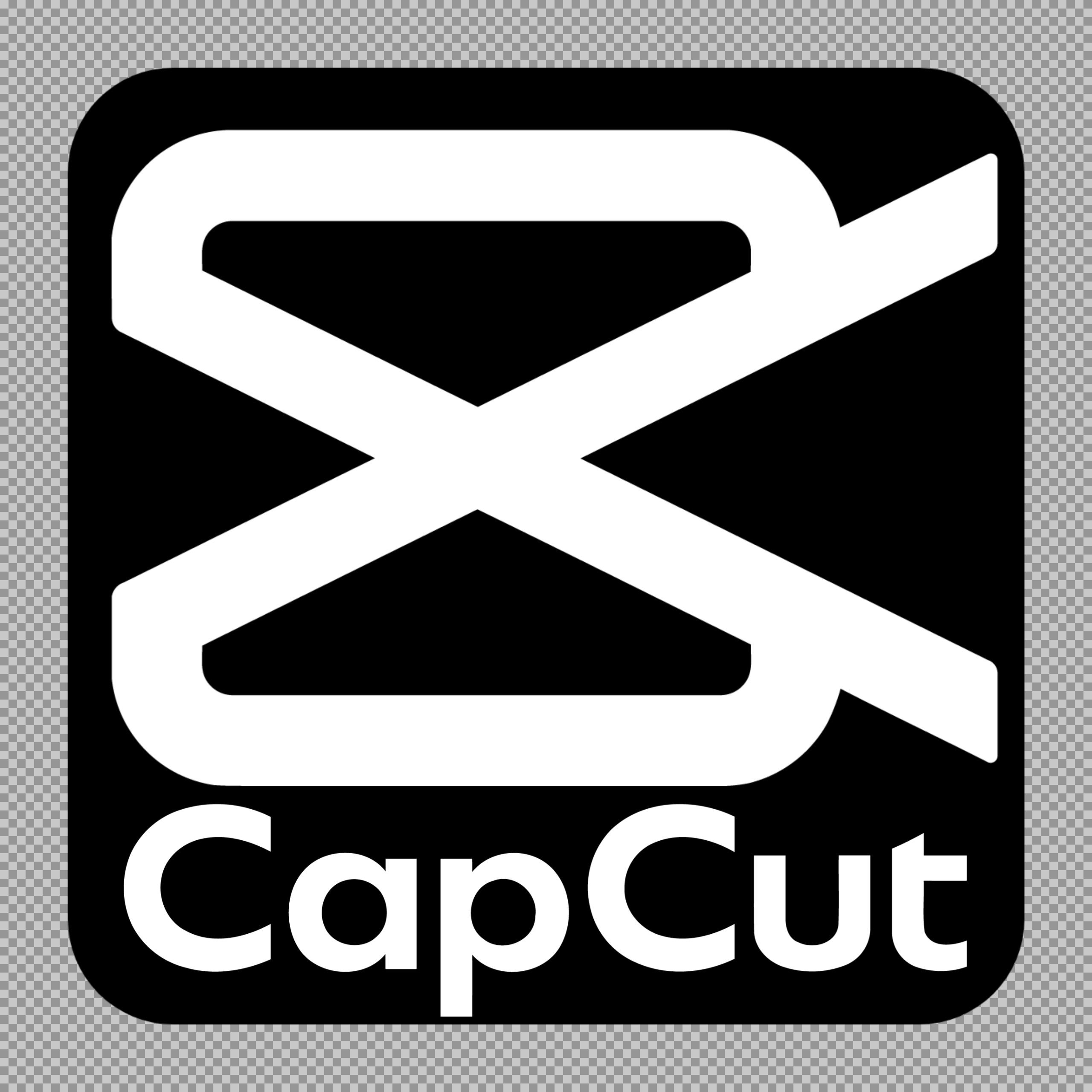 CapCut Logo PNG Download – Official White Logo on Black...
