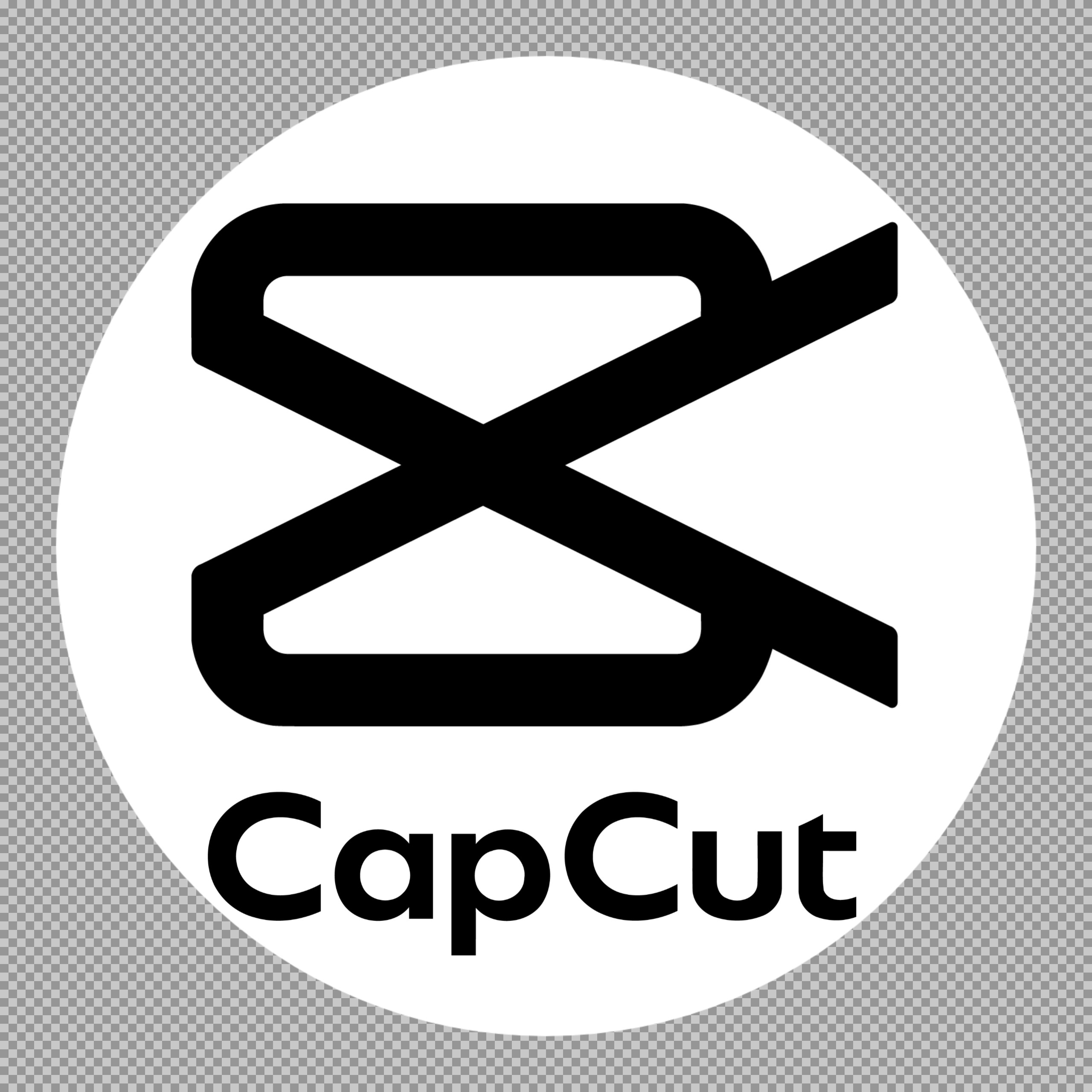 CapCut Circular Logo PNG Download – Black Icon in White Circle...