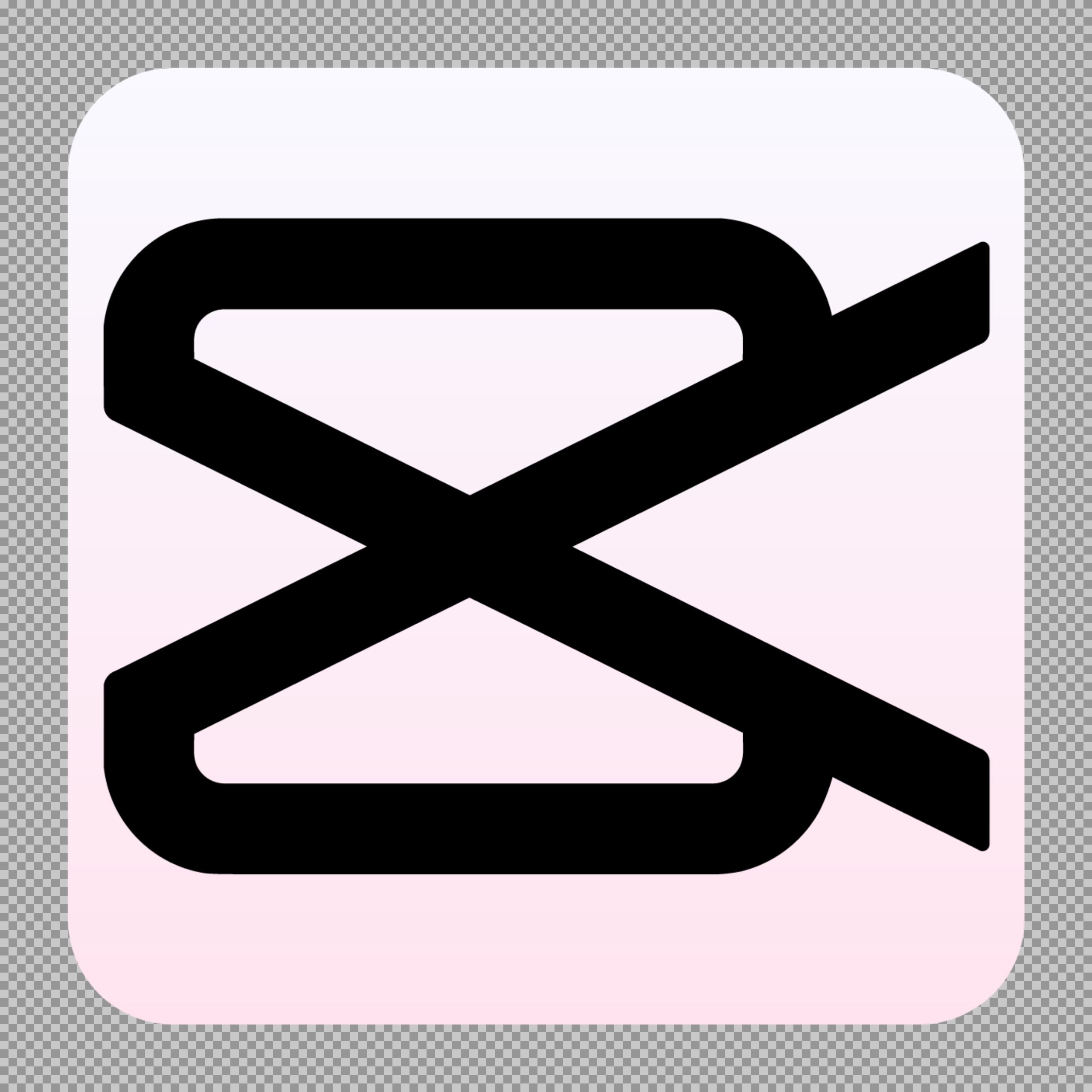 CapCut App Icon PNG Download – Black Logo on Pink Background...
