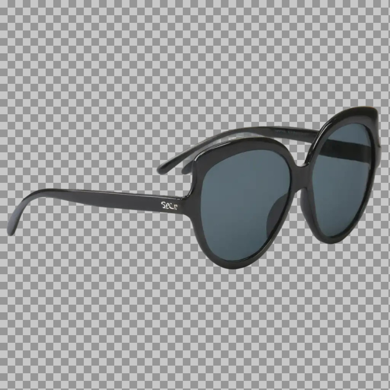 Selin Oversized Round Black Sunglasses | Chic Women's Eyewear