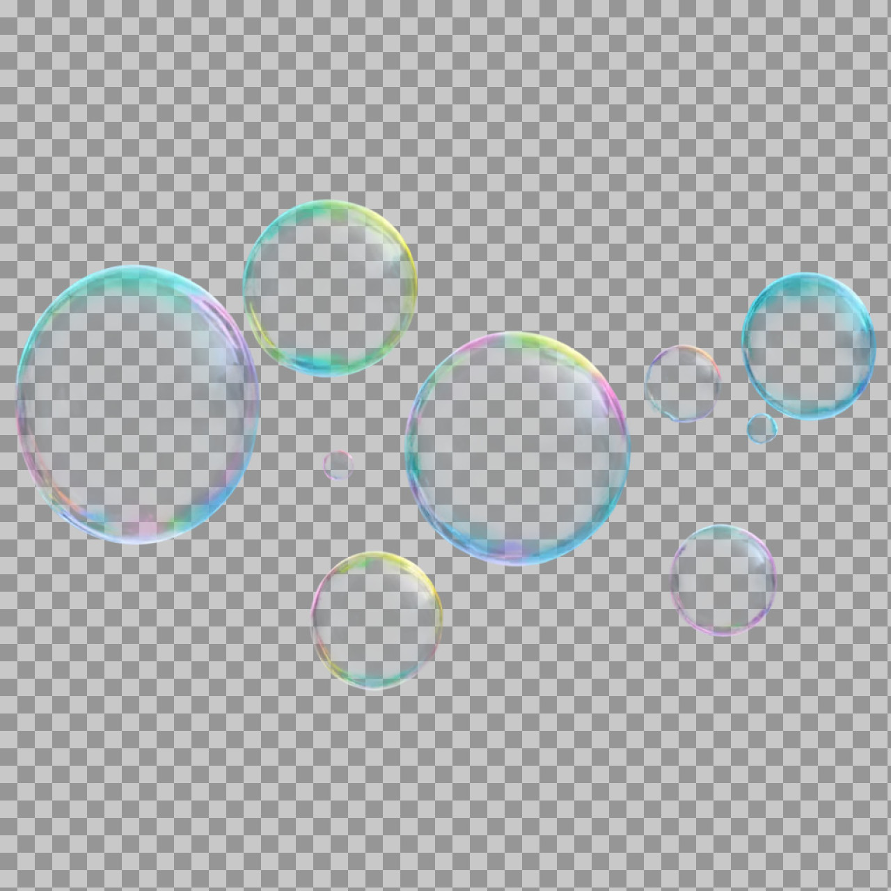 Iridescent Soap Bubbles on Black Background | High-Res Stock Photo...