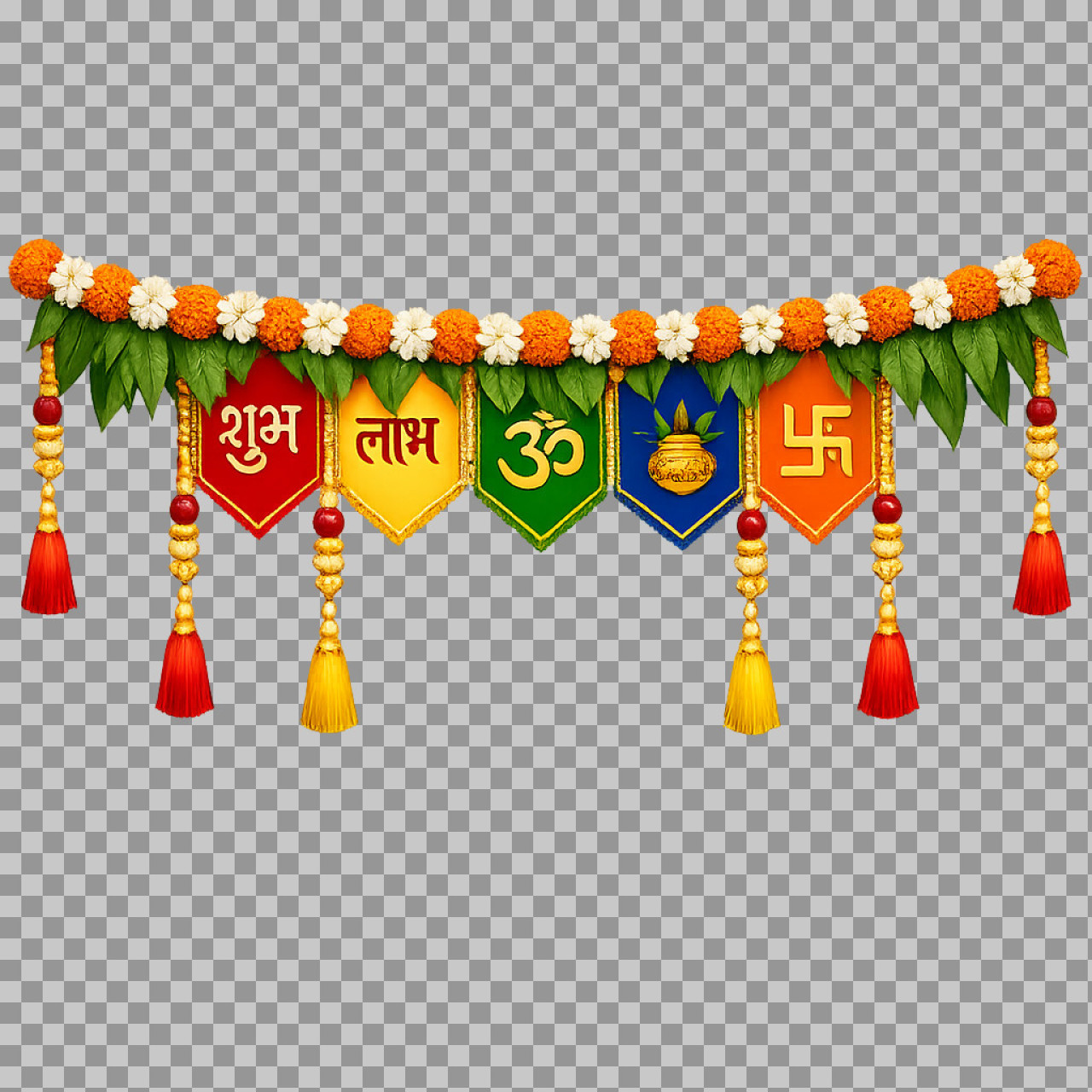 Shubh Labh Om Toran PNG | Diwali Festival Decoration