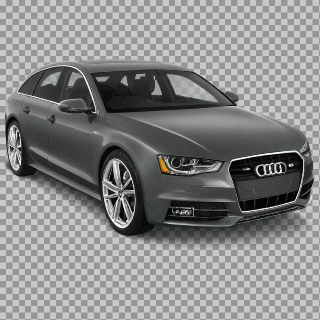 Audi A4 S-Line Gray Sedan PNG | Transparent Background Luxury Car Image...