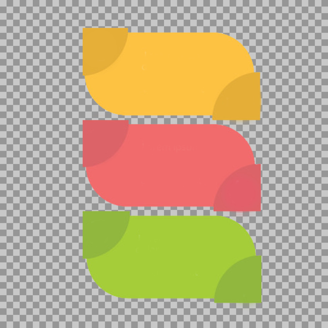 Colorful Rounded Banner Labels PNG | Yellow, Pink & Green Text Box Set...