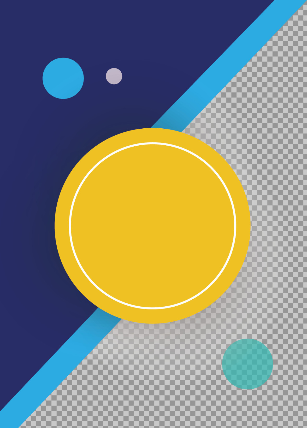 Abstract Geometric Background PNG | Navy Blue & Yellow Flyer Template