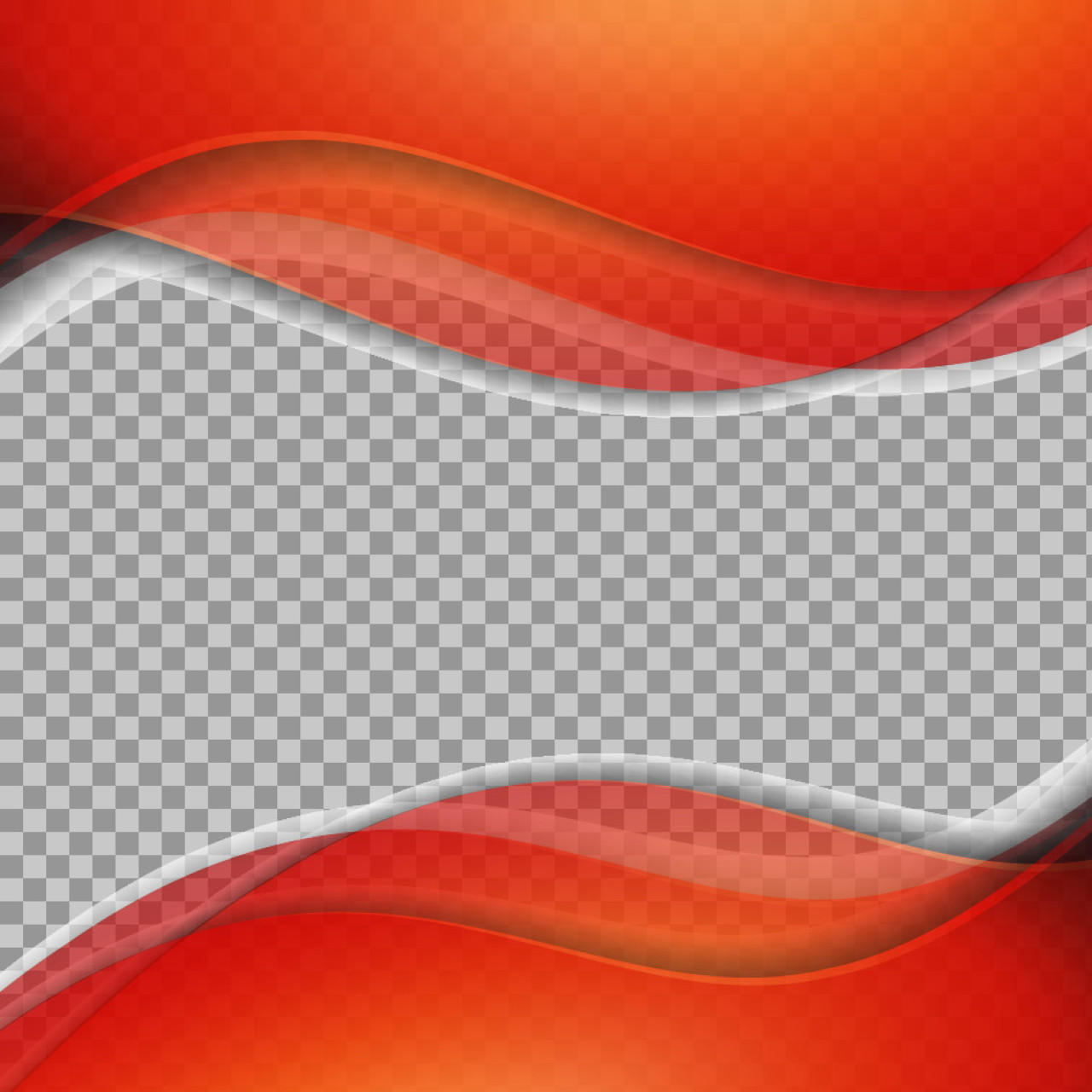 Abstract Orange Wave Background PNG | Modern Flyer & Banner Template...