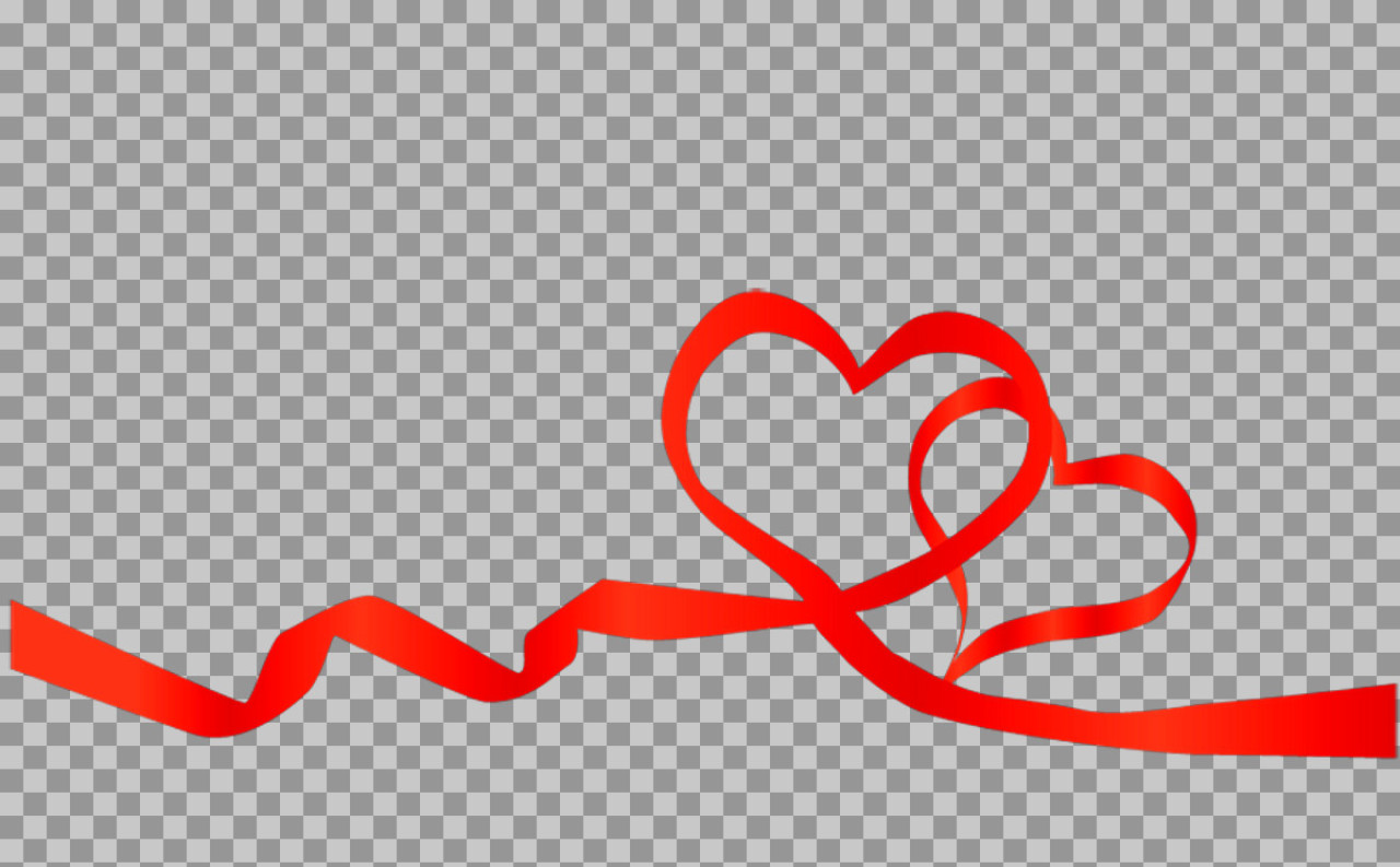 Red Ribbon Heart PNG | Twin Love Hearts Transparent Image โ Free Download