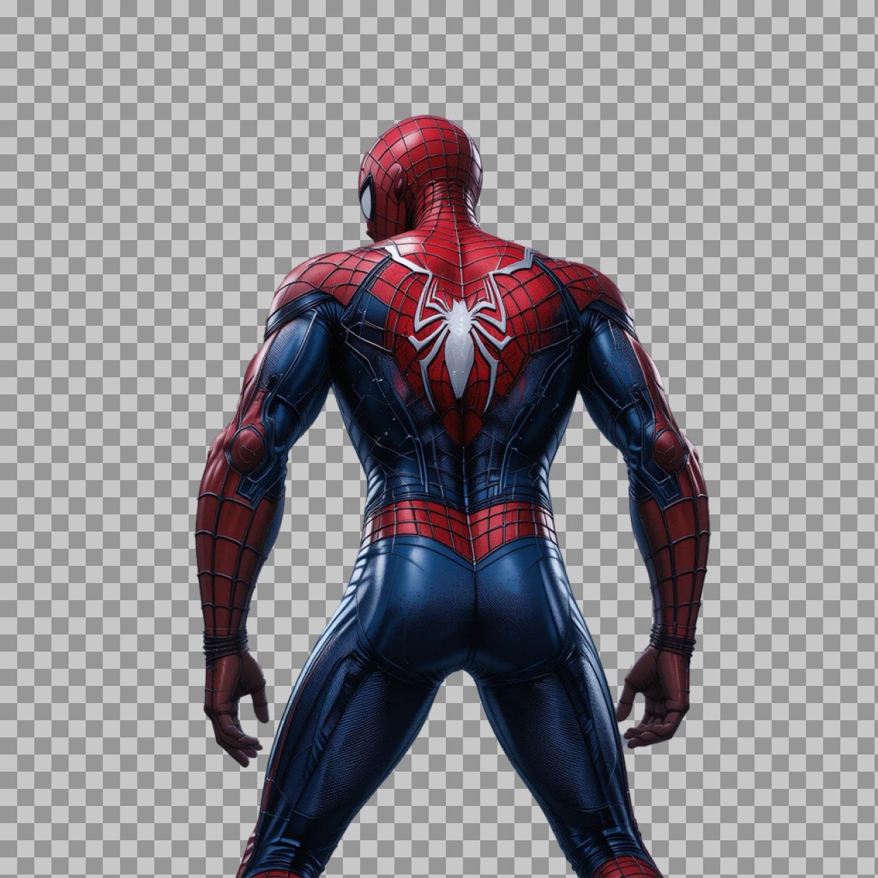 SpiderMan back pose PNG transparent image...