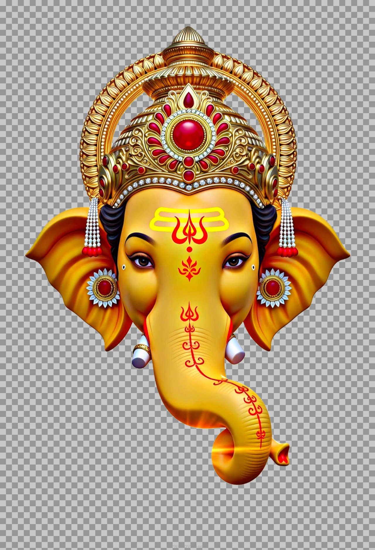 Lord Ganesh face PNG images