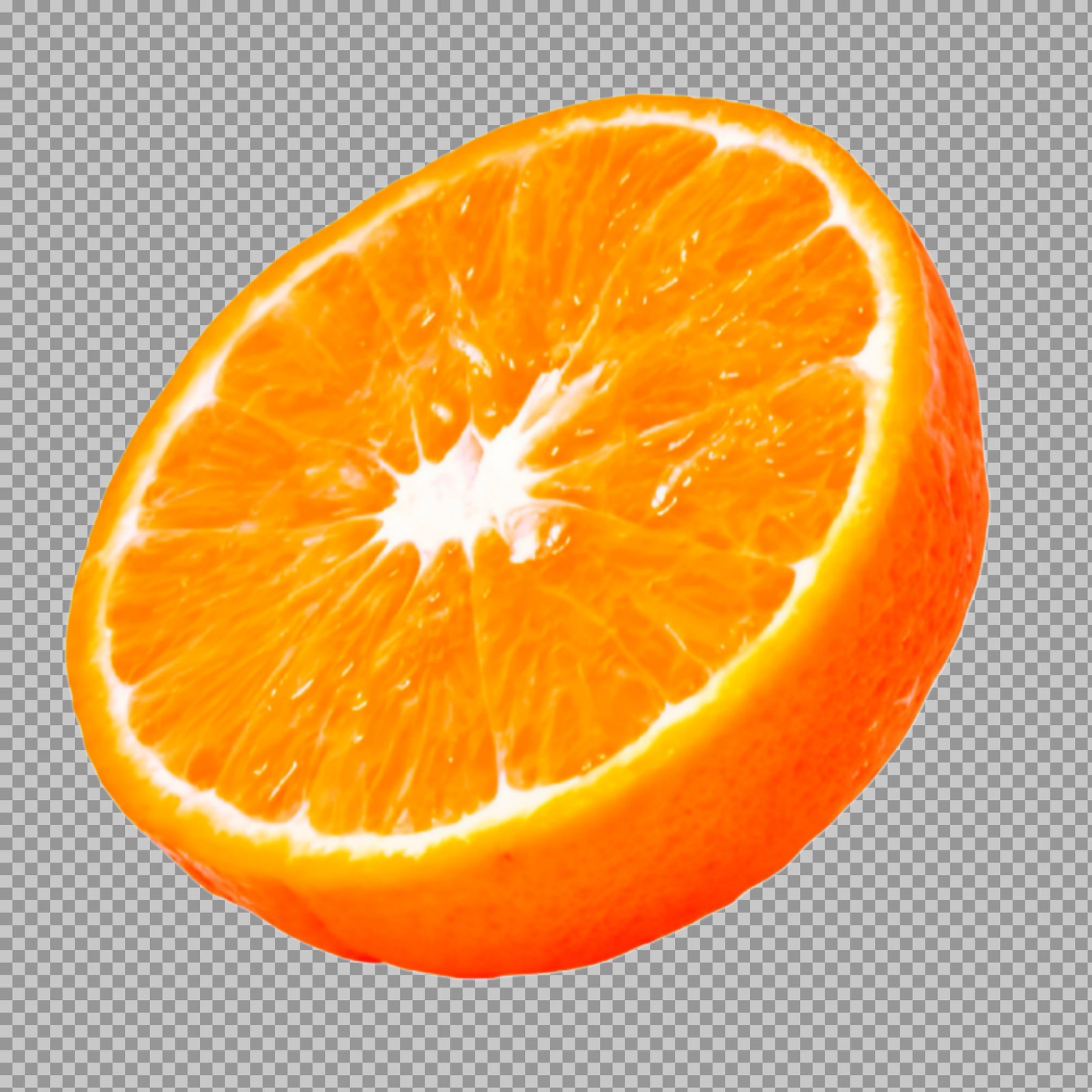 half orange sliced PNG transparent image