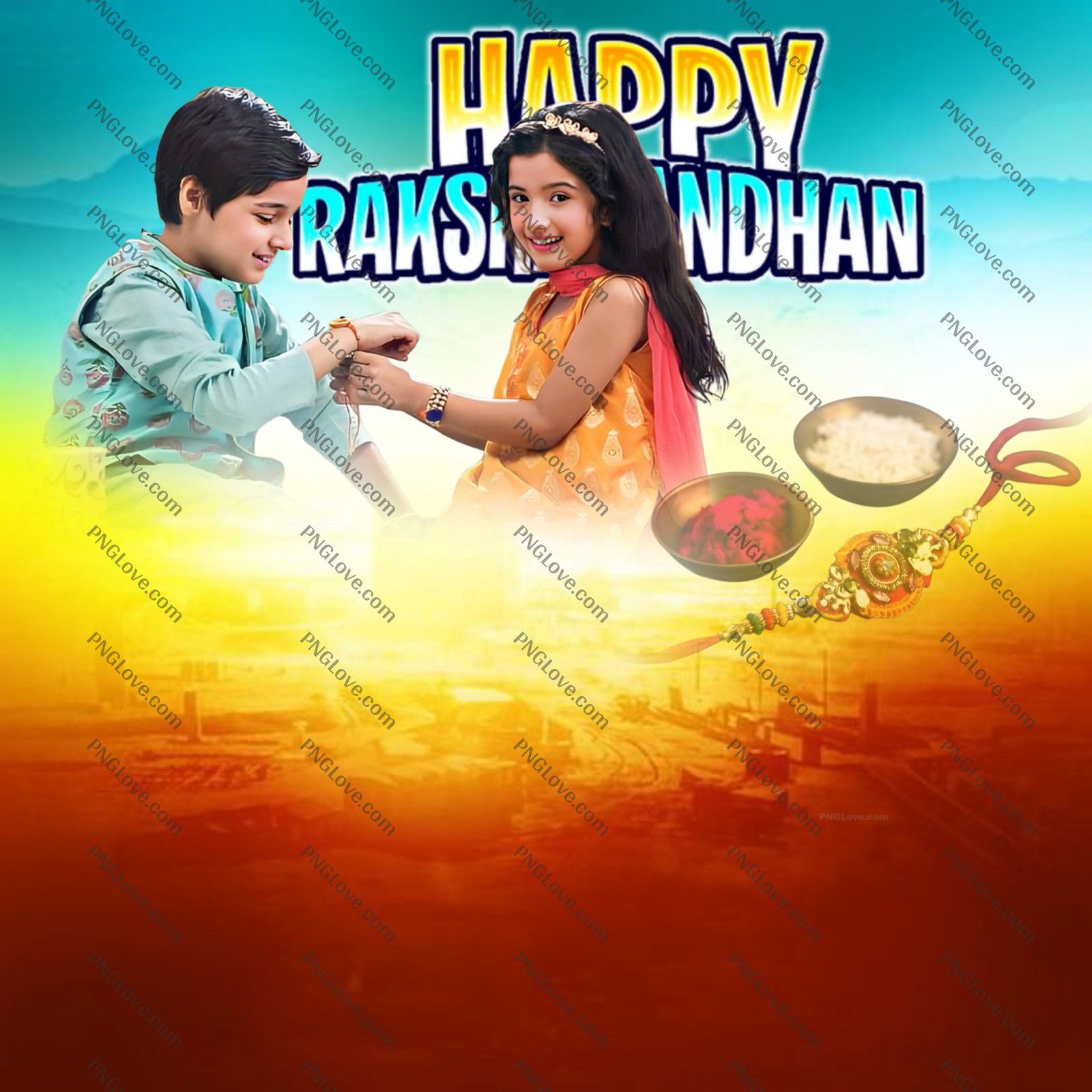 Vibrant Happy Rakhi Background Image | Traditional Indian Festival...
