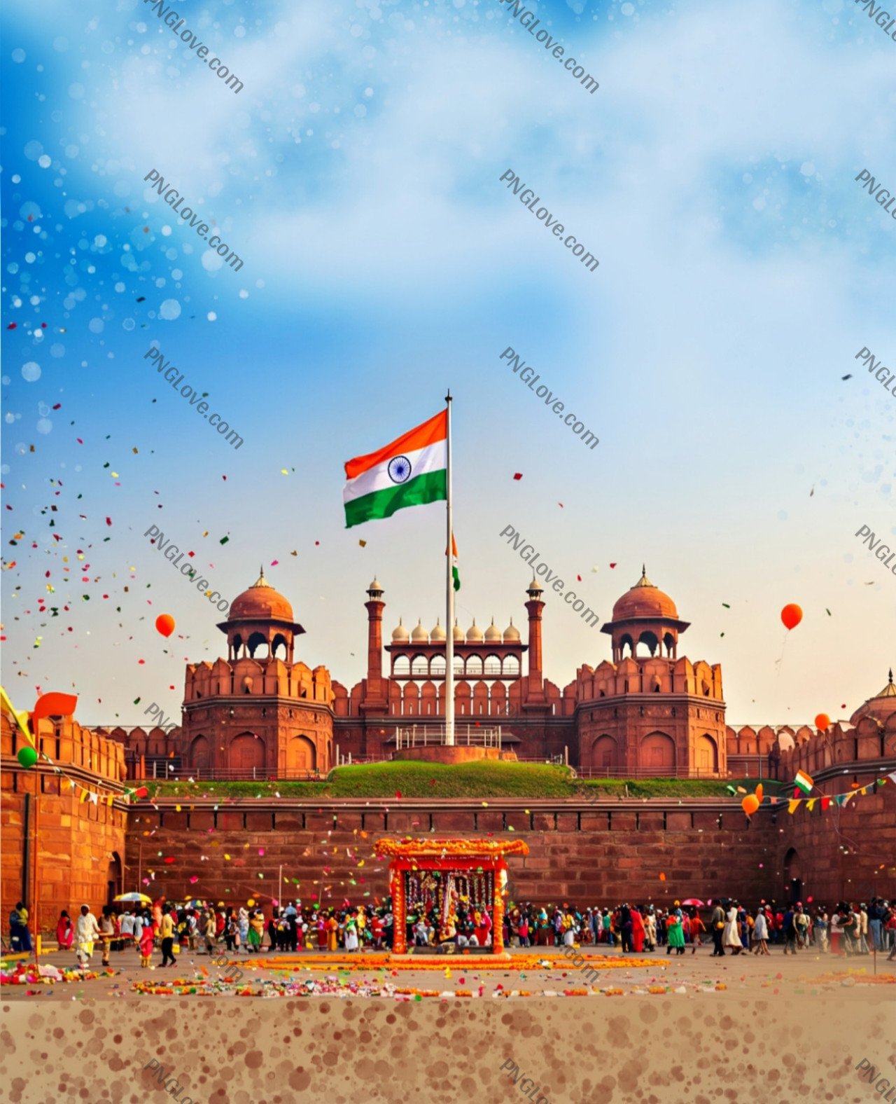 Lal Qila (Red Fort) Background for Patriotic Designs