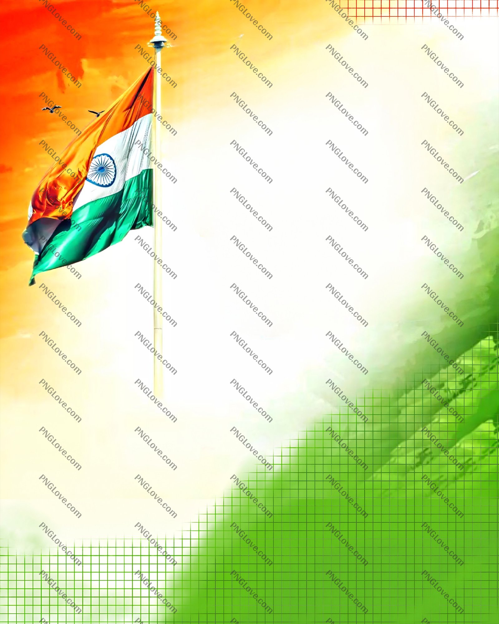Free Indian Flag Tiranga Background HD Download for Editing