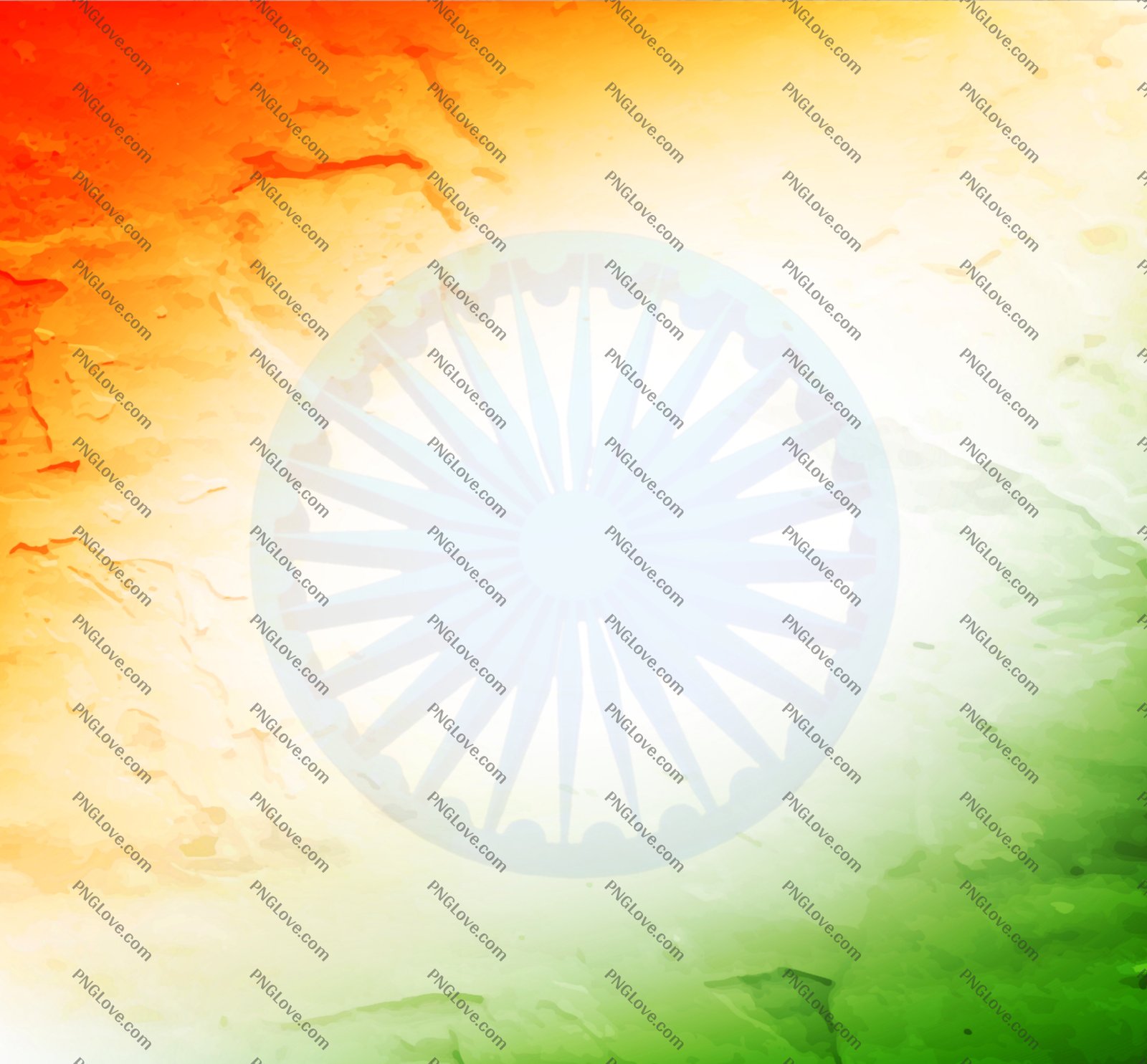 Faded Indian Flag Watercolor Background with Ashoka Chakra images download