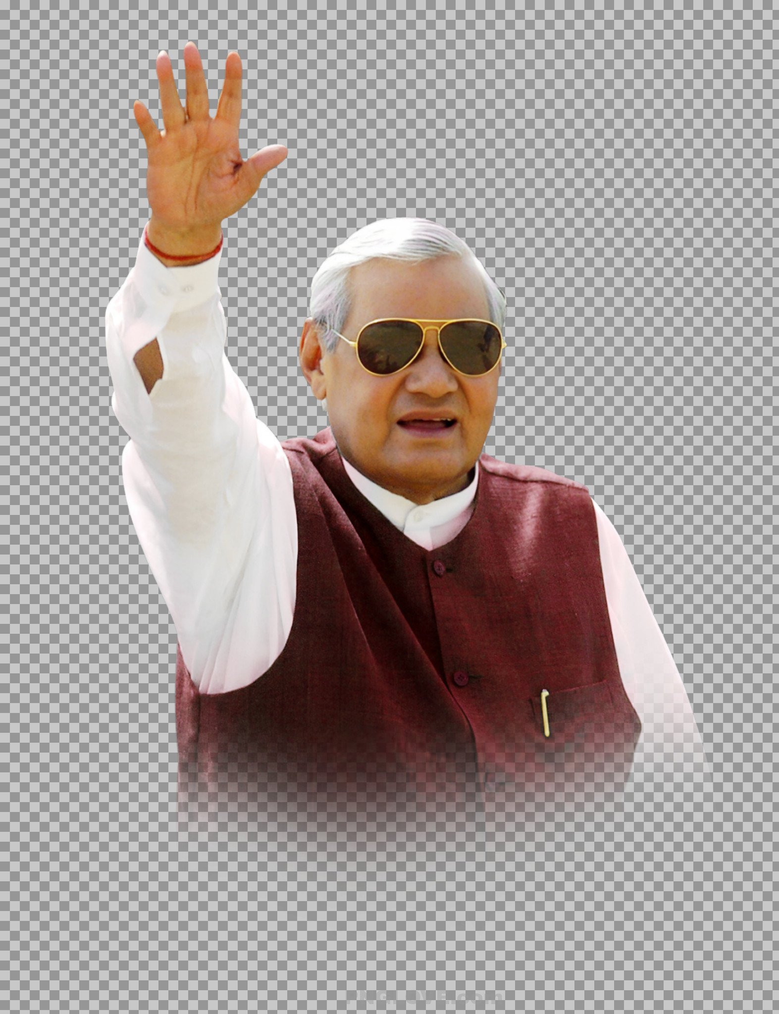 Atal Bihari Vajpayee Waving Hand PNG Image...